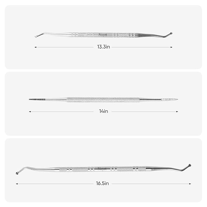 6PCS Ingrown Toenail File and Lifters, Professional Surgical Stainless Steel Ingrown Toenail Tool- Safe Nail Cleaning Treatment Pedicure Tools Kit Under Sidewall Cleaner Pain Relief Accessories