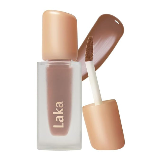 Laka Fruity Glam Tint, 4.5g/0.15oz, Glowing Lip Stain with Wide Color Spectrum, Hydrating & Lightweight Texture, Long-Lasting Bold Stain, Non-Sticky, Vegan, K-Beauty (#144 Pistachio)