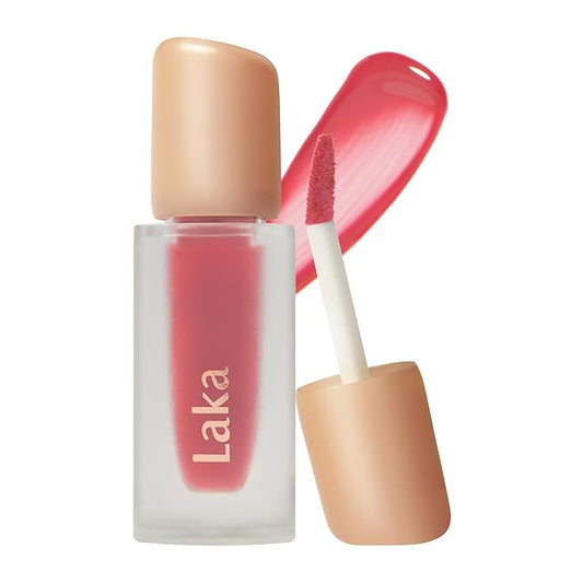 Laka Fruity Glam Tint, 4.5g/0.15oz, Glowing Lip Stain with Wide Color Spectrum, Hydrating & Lightweight Texture, Long-Lasting Bold Stain, Non-Sticky, Vegan, K-Beauty (#109 Fresh)