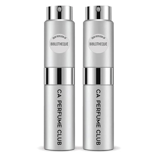 CA Perfume Club Impression of Biblotheque For Women & Men Replica Version Fragrance Concentrated Long Lasting Eau de Parfum Spray Refillable Atomizer Bottle 0.27 Fl Oz (Pack of 2)