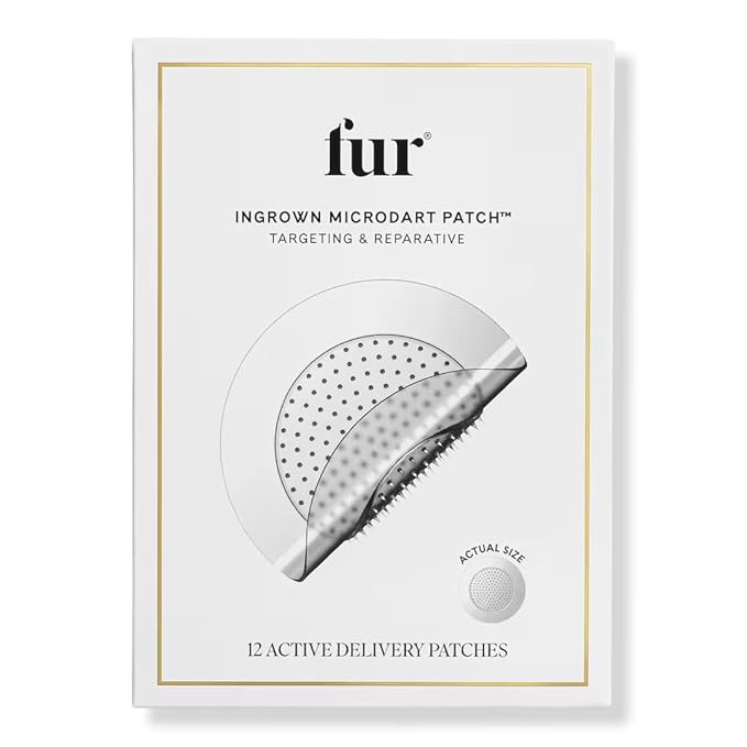 Fur Ingrown Microdart Patches - Ingrown Hair Care, Quickly and Effectively Clear Up Ingrown Hair Bumps - 12 Pack