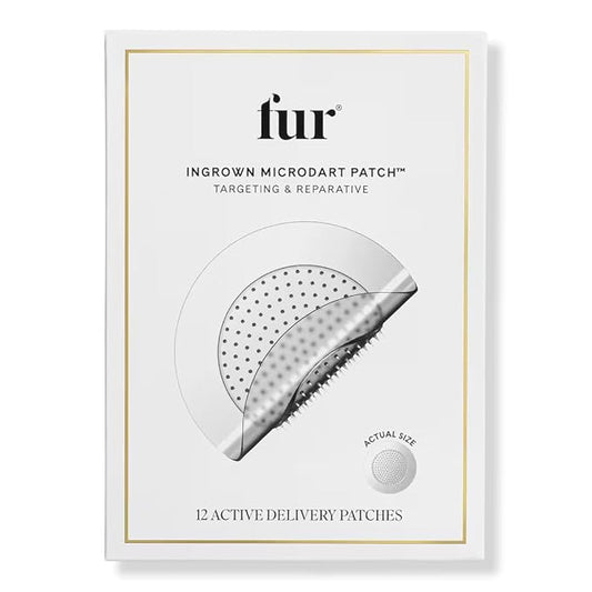 Fur Ingrown Microdart Patches - Ingrown Hair Care, Quickly and Effectively Clear Up Ingrown Hair Bumps - 12 Pack