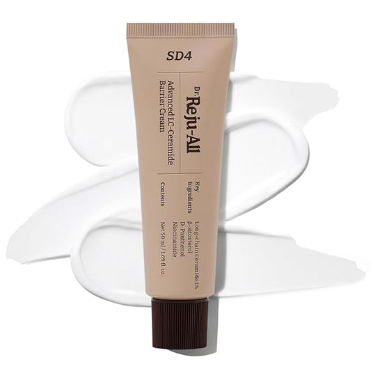 Dr. Reju-All Advanced LC-Ceramide Barrier Cream - Patented Long Chain Ceramide Deep Hydration - Lightweight Korean Face Moisturizer for Strengthening Skin Barrier - 1.69 Fl Oz