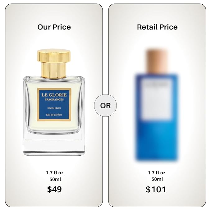 Inspired by Lo.e.we's 7, Seven Lives EDP, Long Lasting 12-14 Hours Perfume Spray for Men, All Skin Types, Cruelty Free - 1.7 oz 50ml