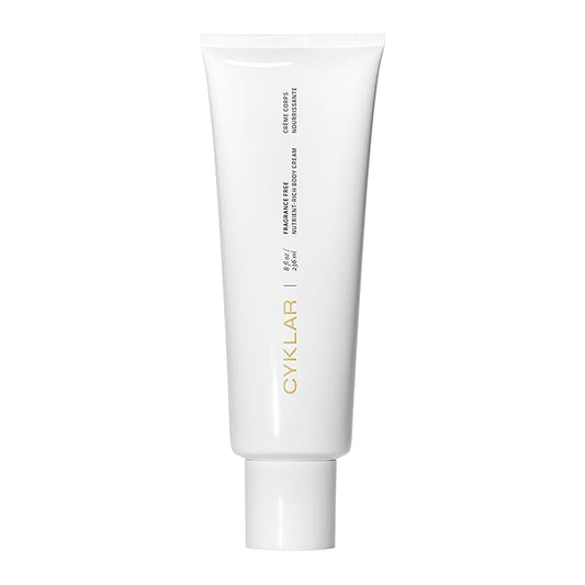 CYKLAR Nutrient Rich Body Cream. Fragrance-Free Nourishing Moisturizer with Niacinamide and Banana Flower Extract. Deep Hydration, Thick Body Lotion, Dry Skin Cream for Women and Men, 8 Fl Oz