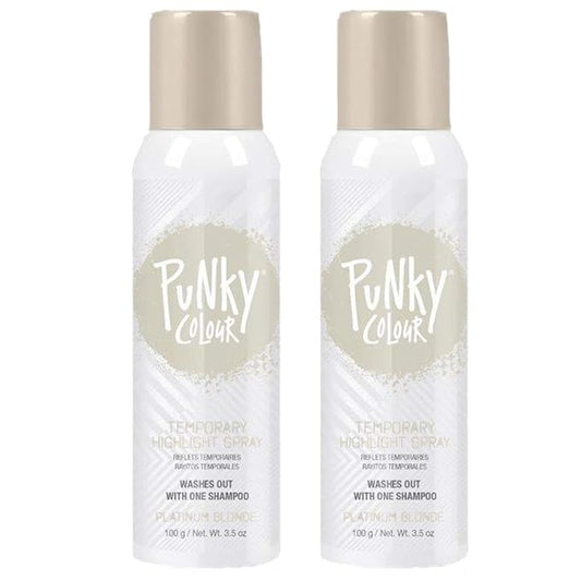 Punky Temporary Hair Highlight Spray, Platinum Blonde, 3.5 oz, 2-Pack