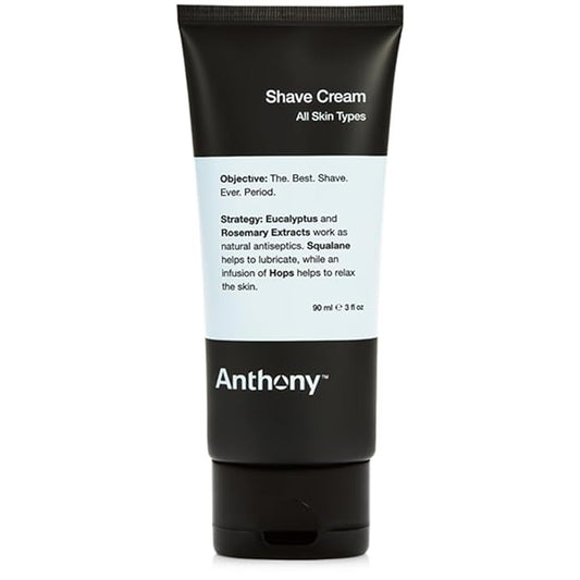 Anthony Shaving Cream Mens Sensitive Skin: Squalane, Eucalyptus, Spearmint and Rosemary Extracts, Help Soothe, Refresh, Cool, and Condition Your Skin for Shave 3 Fl Oz