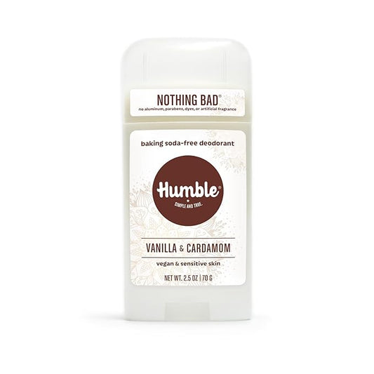 HUMBLE BRANDS Vegan & Sensitive Skin Formula Baking Soda Free, Vanilla & Cardamom