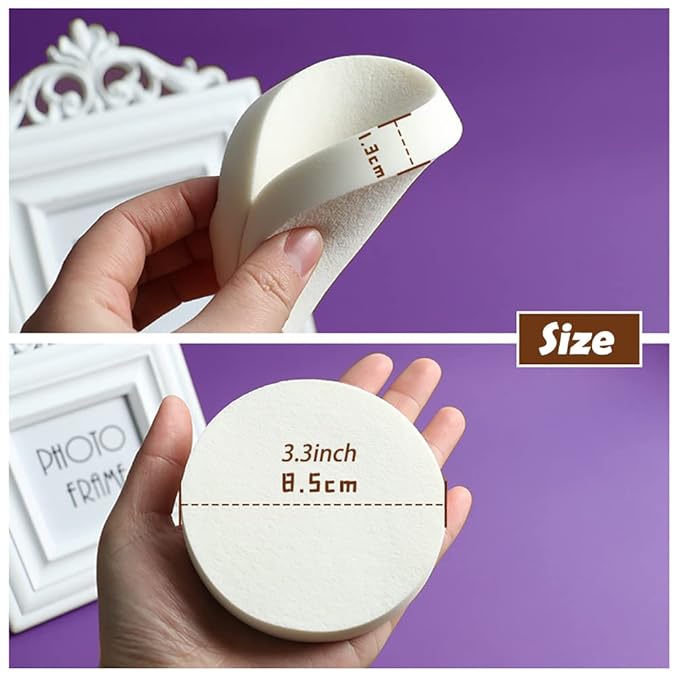 40 PCS Makeup Blenders Sponges Set, Use for Dry and Wet, Perfect for Full Face Curve Blending, Cream, Liquid, Powder Foundation Cosmetics, Latex Free & Soft & Flexible, Round
