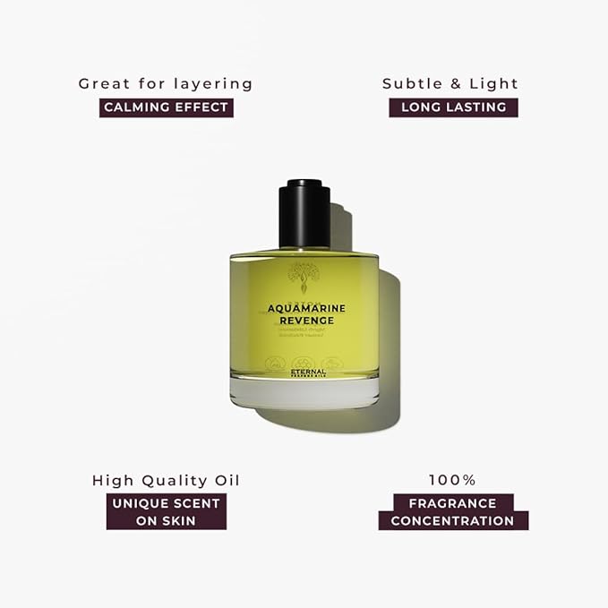 Eternal perfume oils - Aquamarine Revenge Perfume Oil Inspired by A L.i.n.e.a.g.e Ec0 | Long Lasting Perfume Oil for Women and Men (Unisex) - 50ml with 30ml Aquamarine Revenge (Pack of 2)