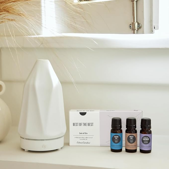Edens Garden Essential Oils Best of The Best 6 Set – 100% Pure Therapeutic Grade Aromatherapy Oil: Fighting Five, Good Night, Joy, Lavender, Lemon & Peppermint - for Diffusers & Home, 10 ml/ 6 Pack