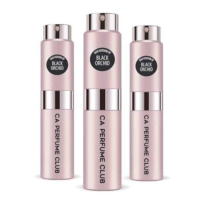 CA Perfume Impression of Black Orchid for Women Amber Floral Scent Long Lasting Perfumes for Women Eau De Parfum Travel Size Refillable Atomizer Spray 0.27 Fl Oz 8ml