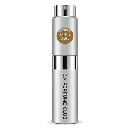 CA Perfume Impression of Angel's Share for Women and Men Amber Vanilla Scent Long Lasting Unisex Fragrance Eau De Parfum Travel Size Refillable Atomizer Spray 0.27 Fl Oz 8ml