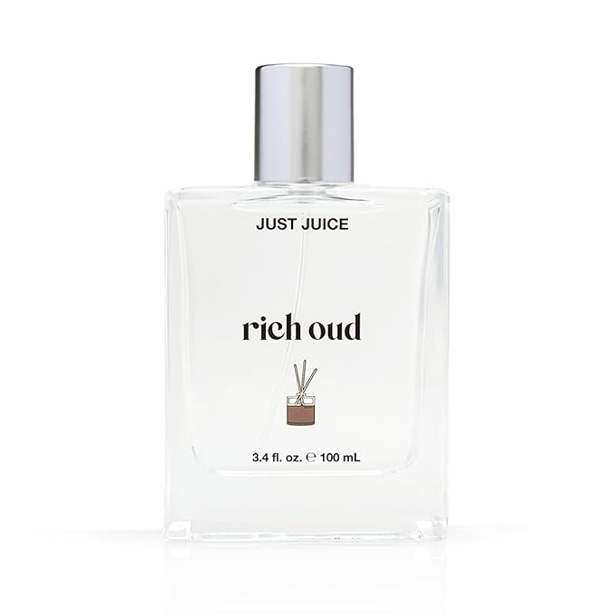 Just Juice Rich Oud - Oud Perfume for Women and Men - Bergamot, Saffron, and Amber Perfume - Rich and Woody Scent - 3.4 oz