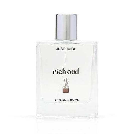 Just Juice Rich Oud - Oud Perfume for Women and Men - Bergamot, Saffron, and Amber Perfume - Rich and Woody Scent - 3.4 oz