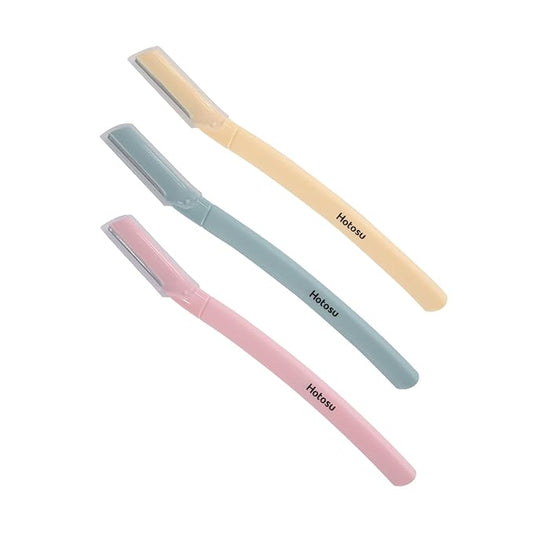 Eyebrow Razors & Facial Razors for Women – Stainless Steel Eyebrow Razor - Dermablades for women face | Smooth Skin, Peach Fuzz Remover, Exfoliating Brow Shaper - 3pcs