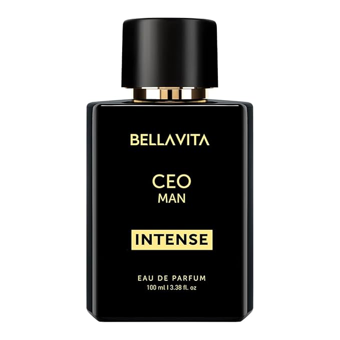 BellaVita Luxury CEO Man INTENSE Eau De Perfume for Men (3.4 fl.oz) | Long-Lasting Mens Cologne with Bergamot, Lavender, Orchid & Musk | Bold & Woody Gift Perfume Cologne for Men | Vegan CEO Fragrance