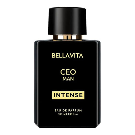 BellaVita Luxury CEO Man INTENSE Eau De Perfume for Men (3.4 fl.oz) | Long-Lasting Mens Cologne with Bergamot, Lavender, Orchid & Musk | Bold & Woody Gift Perfume Cologne for Men | Vegan CEO Fragrance