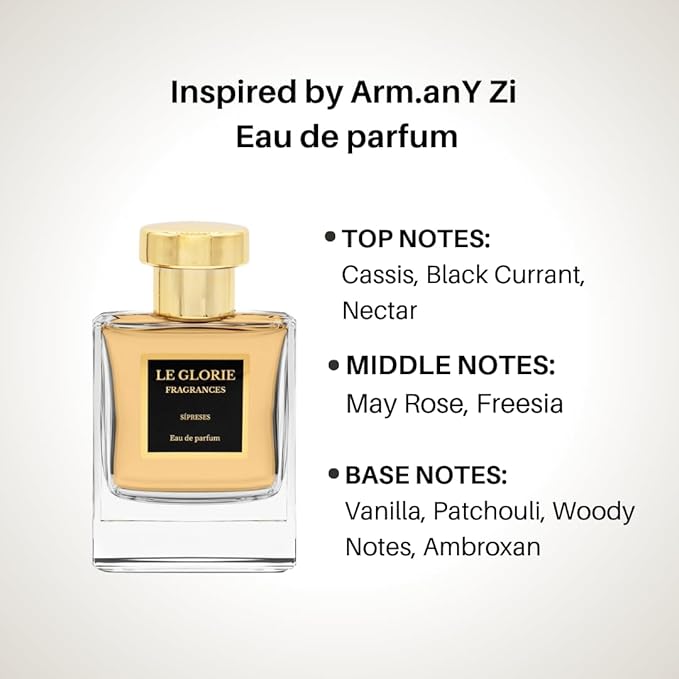 Inspired by Arm.anY Zi Eau de parfum, Sipreses EDP, Long Lasting 12-14 Hours Perfume Spray for Women, All Skin Types, Cruelty Free - 0.33 FL oz/10ml