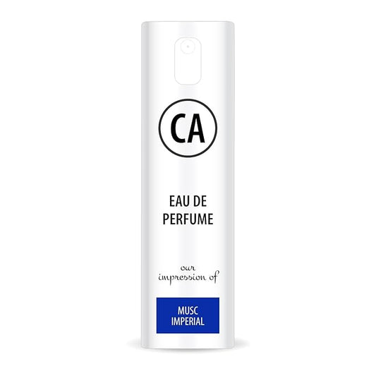 CA Perfume Impression of Musc Imperial Unisex Eau De Parfum Woody Floral Musk Scent Long Lasting Unisex Fragrance Travel Size TSA Ready for Day and Night Wear 0.33 Fl Oz 10ml
