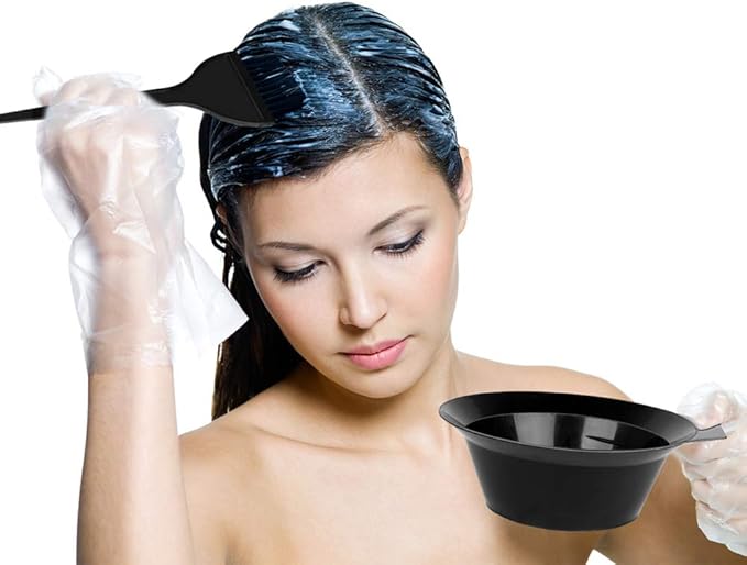 Hair Dye Brush and Bowl Set Hair Dye Kit Hair Tint Dying Coloring Tool Hair Dye Comb with Ears Covers Hairdressing Clips and Hair Dye for Salon and Personal DIY (78 Pieces)