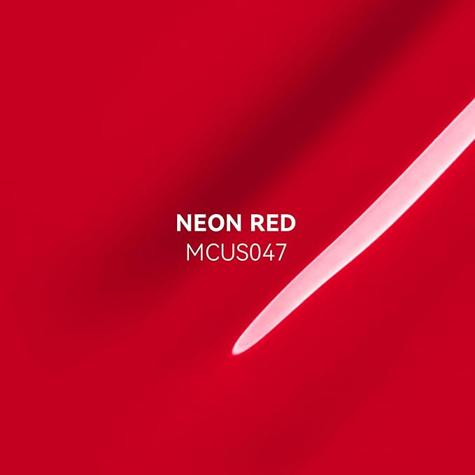 MAYCHAO 15ML Neon Red Gel Nail Polish 1Pc Bright Red Gel Polish Soak Off UV LED Nail Polish Nail Art Starter Manicure Salon DIY at Home, 0.5 OZ