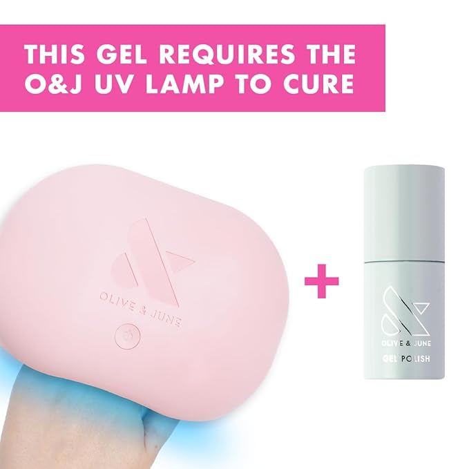Olive & June Gel Polish | UV LED Nail Lamp Needed | Long Lasting Formula | Up to 21 Days of Wear | Damage-Free Removal | Salon-Quality Manicure, Pedicure at Home | KMC | Pastel Sage