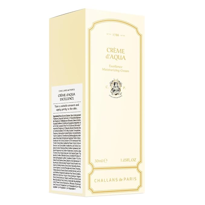 PARIS CRÈME d’AQUA EXCELLENCE – Hydrating & Moisture-Balance Cream for Smooth, Refreshed Skin, Lightweight & Fast-Absorbing, 1.01 fl oz (30 ml)