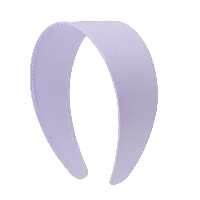 Motique Accessories Lavender 2 Inch Hard Plastic Headband with Teeth Women and Girls wide Hair band