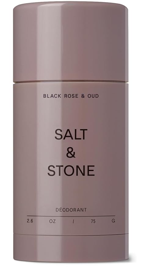 SALT & STONE Aluminum Free Deodorant | Extra Strength 48 Hour Protection for Women & Men | Made with Seaweed Extracts, Niacinamide & Prebiotics (Black Rose & Oud)