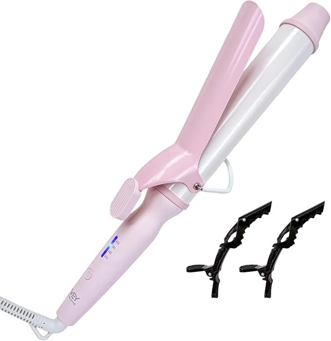 SVEY Ceramic 1.5-inch (About 3.8 cm) Extended Curling Iron, 1.5-inch (About 3.8 cm) Curling Iron can Create Any Curly Hairstyle - Suitable for Medium-Length and Long Hair.
