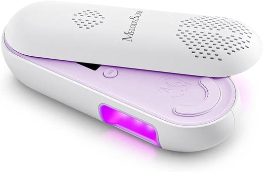 MelodySusie Compact Cordless UV Nail Lamp, P-PLUS20F with Innovative Rotatable Panel & UV Protection Design, Rechargeable UV Light Cures All Gels, Especially Rhinestone Glue & Liner Gel Polish Pink