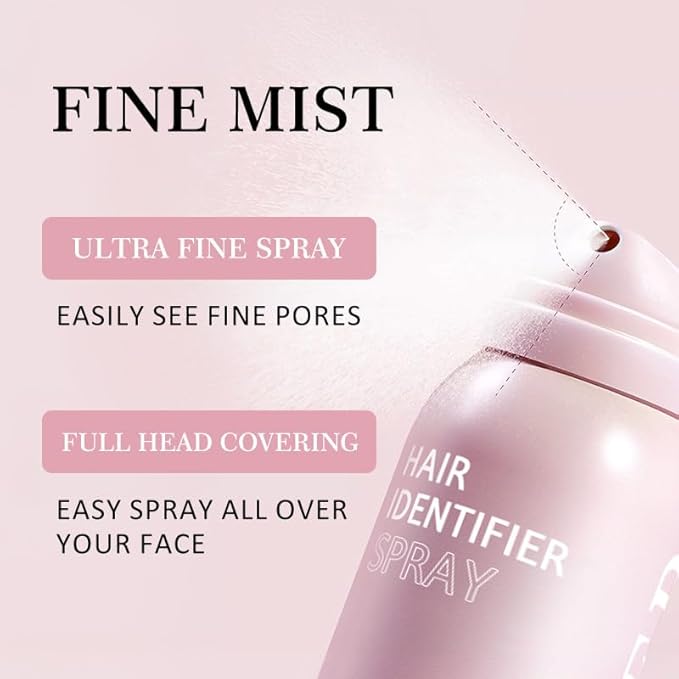 Hair Identifier Spray for Face Shaving, Skin Face Body Hair Removal Kit with 4 Razor Excess Hair Dermaplane Razor for Men Women Unisex