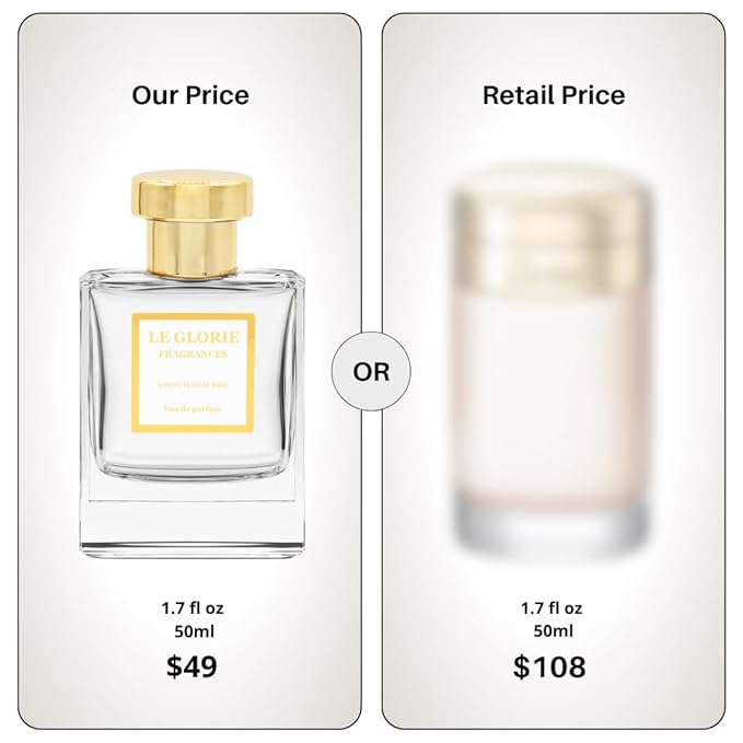 Inspired by C*RTIER Baiser Volé Eau de Parfum, White Floral Kiss EDP, Long Lasting 12-14 Hours Perfume Spray for Women, All Skin Types, Cruelty Free - 0.33 oz 10ml