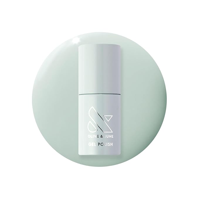 Olive & June Gel Polish | UV LED Nail Lamp Needed | Long Lasting Formula | Up to 21 Days of Wear | Damage-Free Removal | Salon-Quality Manicure, Pedicure at Home | KMC | Pastel Sage