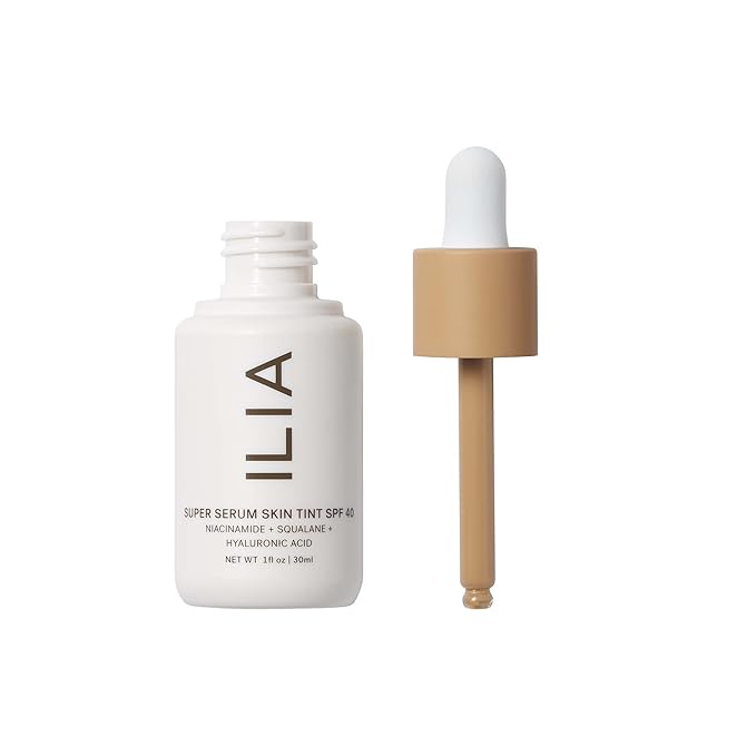 ILIA - Super Serum Skin Tint SPF 40 | Non-Comedogenic, Vegan, Lightweight to Help Against Blue Light, + Pollution while Hydrating, Smoothing, + Refining (Paloma ST9, 1 fl oz | 30 ml)