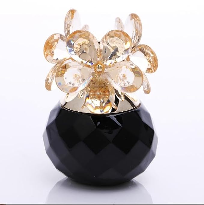 Annes Gift Happiness Floral Perfume, Crystal Flower Design, Fresh Fruity Fragrance, 2.04 FL OZ, Universal Scent