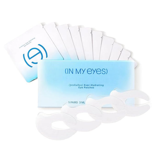 In My Eyes Caffeine Under Eye Patches - 5 Pairs Soothing Hydrogel Eye Masks, Hyaluronic Acid Hydrating Depuffing Anti-Wrinkle for Dark Circles & Fine Lines