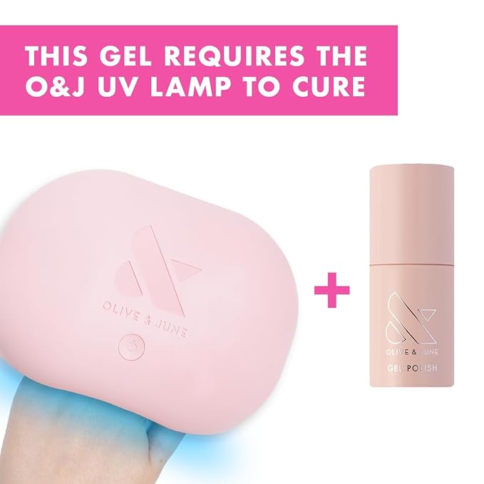 Olive & June Gel Polish | UV LED Nail Lamp Needed | Long Lasting Formula | Up to 21 Days of Wear | Damage-Free Removal | Salon-Quality Manicure at Home | The Queen Takes Her Tea with Milk Sheer Mauve