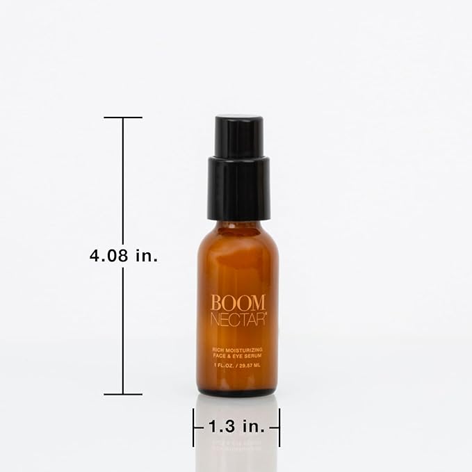 Boom Nectar ® Deep Moisturizing Eye & Face Serum for Sensitive Skin, Facial Serums for Aging Skin to Hydrate and Renew Complexion, Vitamin C Serum from BOOM Beauty by Cindy Joseph - 1 Oz
