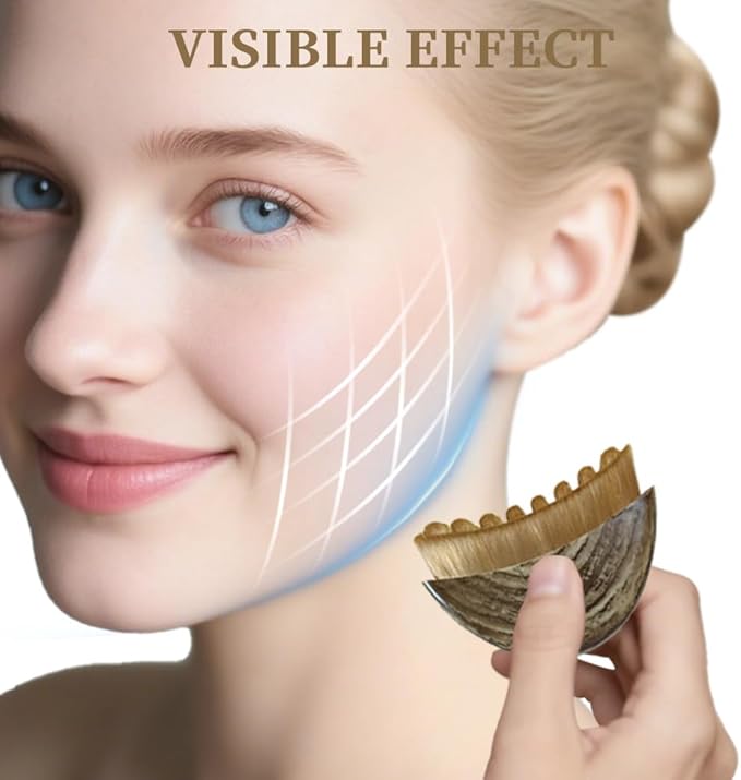 2PCS New Lymphatic Contour Face Brush, Lymphatic Drainage Massager for Face - Ergonomic Sculpting & Drainage, Not Dry, Makeup or Cleansing Brush, Targets Chin & Jawline Precisely (Brown)