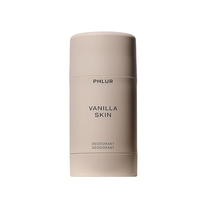 PHLUR Vanilla Skin Natural Deodorant - 48 Hour Odor Protection Natural Baking Soda Free & Aluminum Free, Salicylic Acid, Arrowroot Powder, Algae & Tamanu Oil - No Residue or Irritation