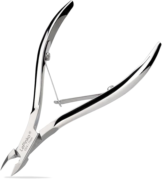 LePinko Professional Cuticle Trimmer kit, Super Sharp Dead Skin Clipper, Labor-saving Cuticula Remover for Fingernail Toenail, Manicure Pedicure Tool for Women Men, Home Salon Use, 7mm Jaw