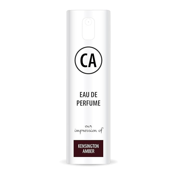 CA Perfume Impression of Kensington Amber Unisex Eau De Parfum Amber Scent Long Lasting Unisex Fragrance Travel Size TSA Ready for Day and Night Wear 0.33 Fl Oz 10ml