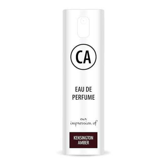 CA Perfume Impression of Kensington Amber Unisex Eau De Parfum Amber Scent Long Lasting Unisex Fragrance Travel Size TSA Ready for Day and Night Wear 0.33 Fl Oz 10ml