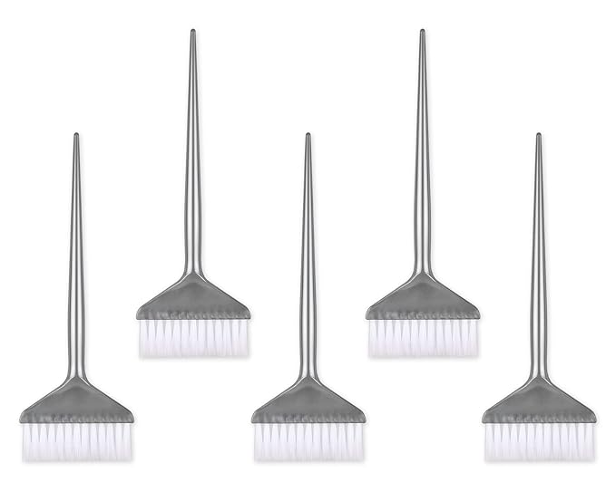 DS. DISTINCTIVE STYLE Hair Dye Applicator Brushes 5 Pieces Long Handle Soft Bristles Hair Coloring Kit Salon Bleach Tinting DIY Tool