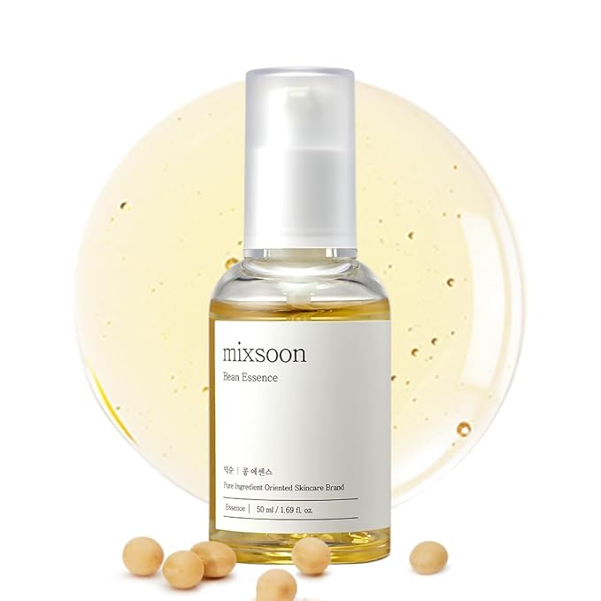 mixsoon Bean Essence-Exfoliating, Hydrating, Fermented Bean Extract, Hyaluronic Acid, Gentle Formula for Smooth Skin 50ml / 1.69 fl.oz. Korean Glass Skin Care
