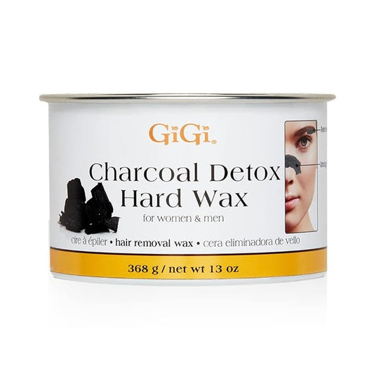 GiGi Charcoal Detox Facial Hard Wax for Delicate Skin - Deep Cleansing & Purifying Hair Removal Wax, 13 oz, 1 Pack