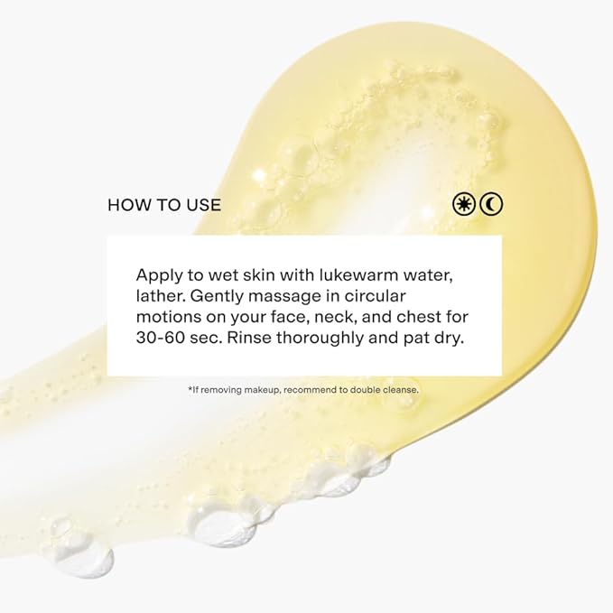 CLEARSTEM - GENTLECLEAN Vitamin C Infused Calming Wash - Facial Cleanser, Makeup Remover - Goldenseal + Green Tea - Facial Skin Care Products - Gluten Free, Cruelty Free - 6 fl oz / 207ml