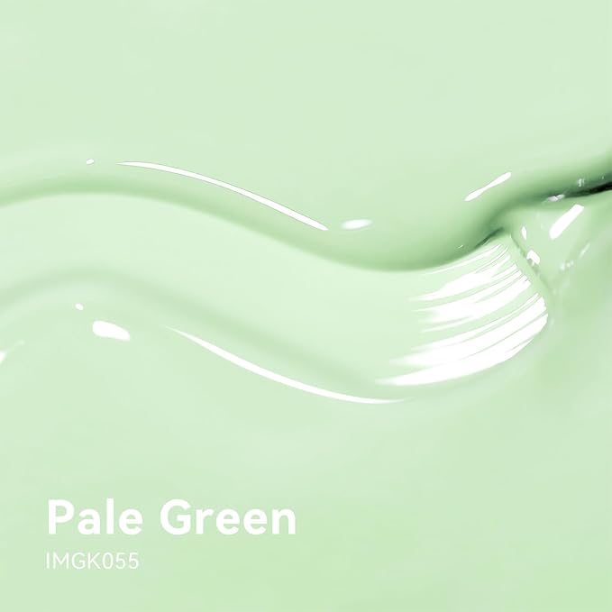 MAYCHAO 15ML Pale Green Gel Nail Polish 1Pc Light Green Gel Polish Soak Off UV LED Nail Polish Nail Art Starter Manicure Salon DIY at Home, 0.5 OZ